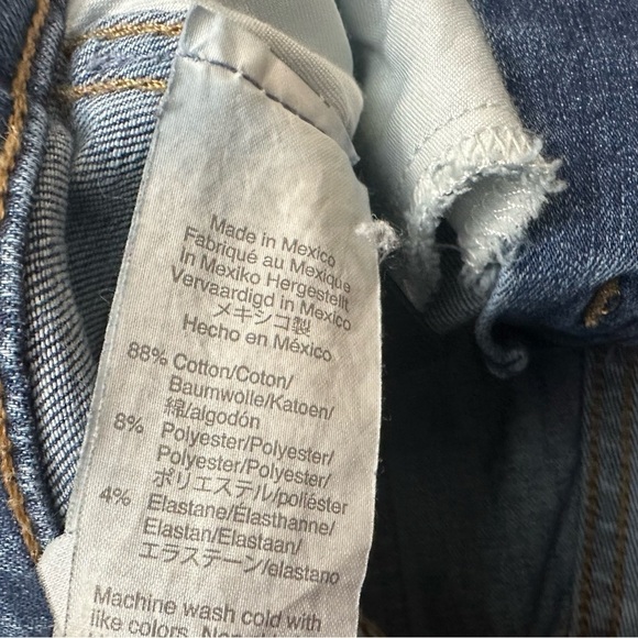 Madewell Jeans Stovepipe Ripped Straight Tapered Slim Blue Denim Cotton Size 27 - Picture 6 of 6